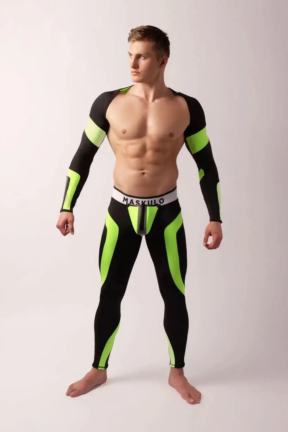 Youngero. Crop Top. Long Sleeves. Green Neon - Maskulo - MTP157-Y1 - Maskulo EU Global Online Store