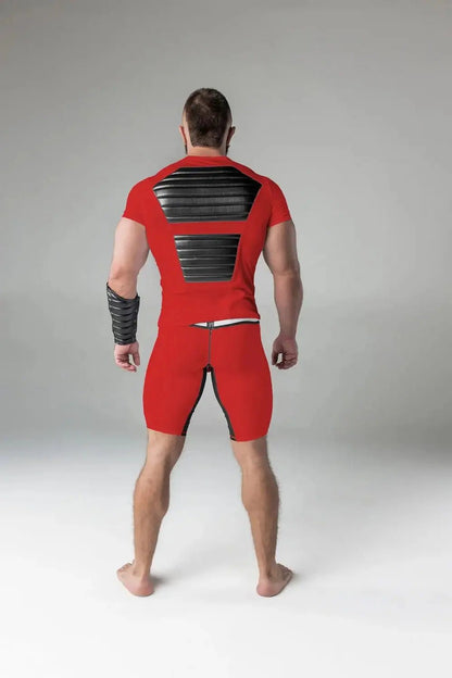 Armored. T-Shirt. Front Pads. Red - Maskulo - MTS116-Y1 - Maskulo EU Global Online Store