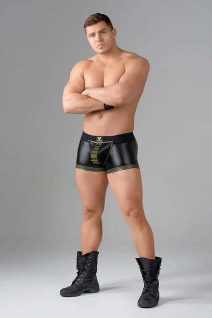 EnForce. Shot Belt Codpiece Trunk shorts. Open Rear - Maskulo - MTR144-Y1 - Maskulo EU Global Online Store