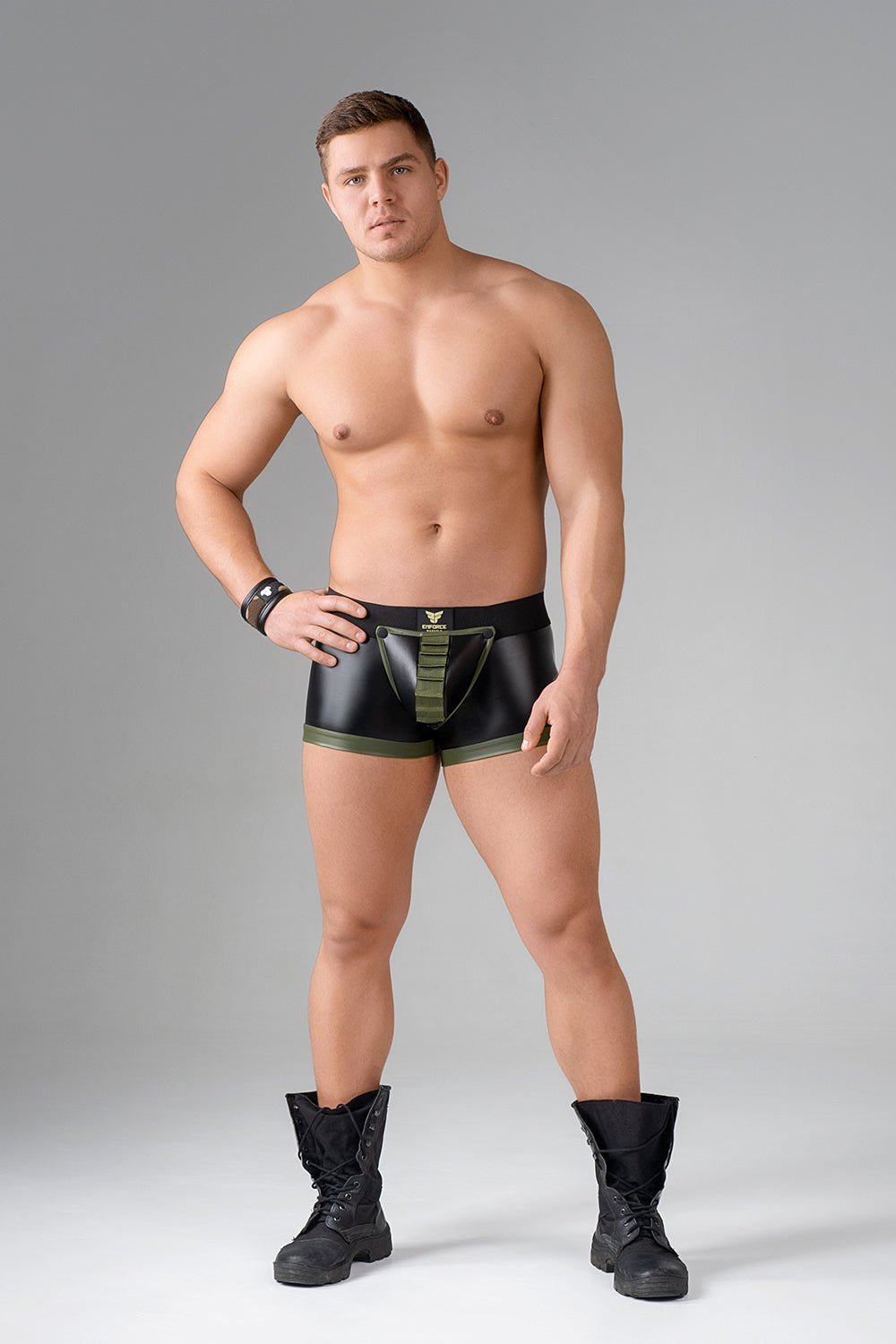 EnForce. Shot Belt Codpiece Trunk shorts. Open Rear - Maskulo - MTR144-Y1 - Maskulo EU Global Online Store