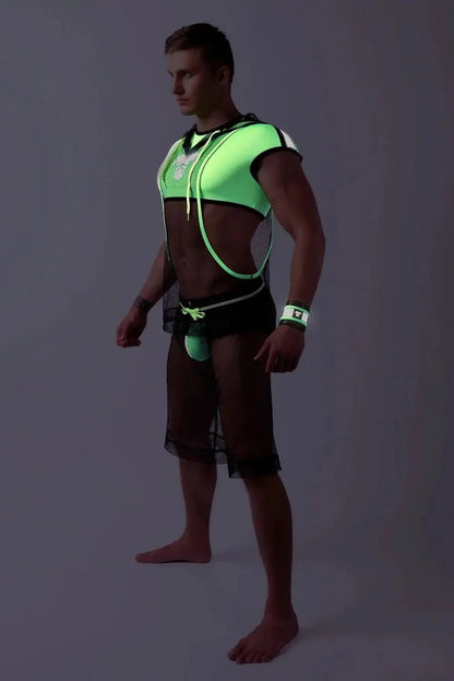 Youngero. Jockstrap with detachable codpiece. Green Neon - Maskulo - MJS181-Y1 - Maskulo EU Global Online Store