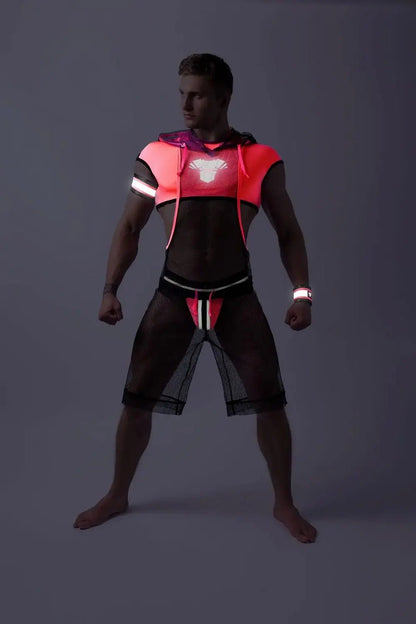 Youngero. Jockstrap with detachable codpiece. Pink Neon - Maskulo - MJS180-Y1 - Maskulo EU Global Online Store