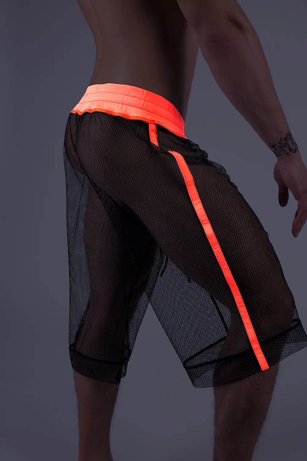 Youngero. Knee - Length Shorts. Regular Rear. Orange Neon - Maskulo - MSH223-Y1 - Maskulo EU Global Online Store