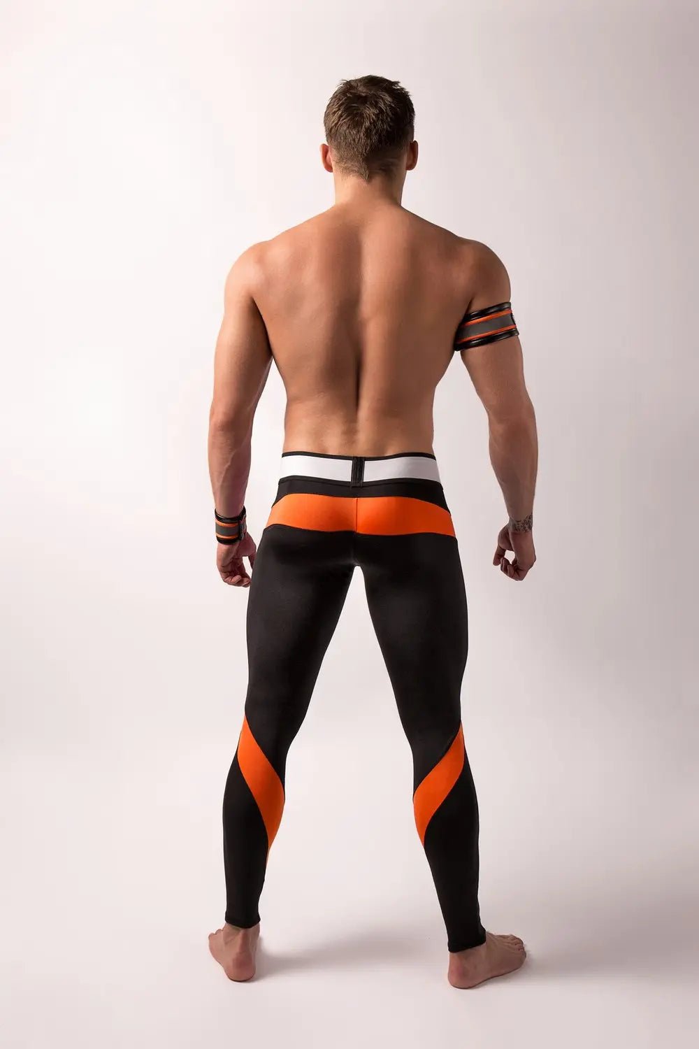 Youngero. Leggings, regular rear. Codpiece. Orange Neon - Maskulo - MLG148-Y1 - Maskulo EU Global Online Store