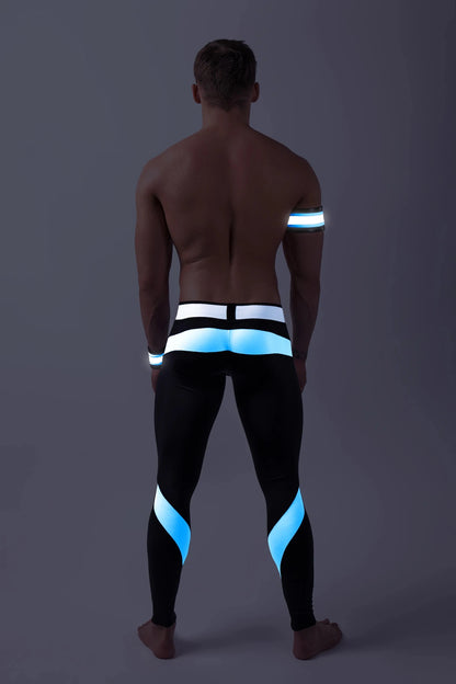 Youngero. Leggings, regular rear. Codpiece. White Neon - Maskulo - MLG153-Y1 - Maskulo EU Global Online Store